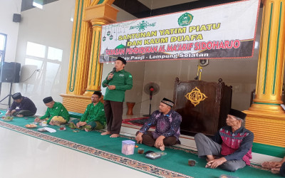 PCNU Banyuwangi Bersama YP Al-Maarif Sidoharjo Way Panji Gelar Kegiatan Santunan Anak Yatim